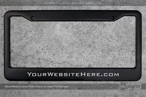 laser etched black metal license plate bracket|Laser Etched License Plate Frame .